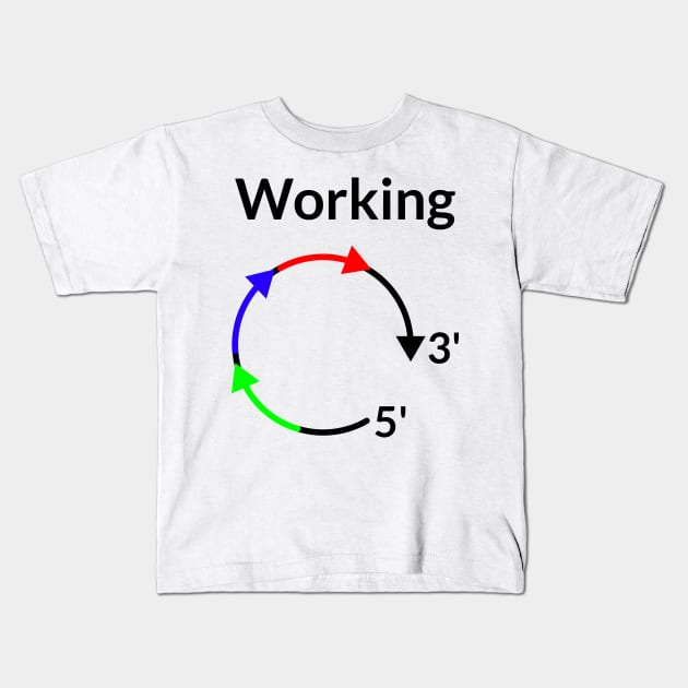 Working 5 to 3! Kids T-Shirt by mwcannon